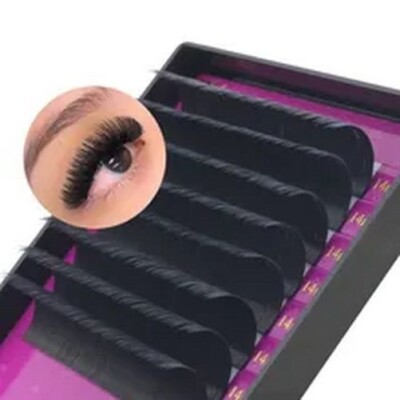 False Eyelash Extension Premium Individual B C D CC 16 Rows Natural Long Mink