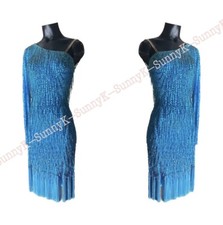 jz Handmade Women Samba Ballroom Swing Salsa Rumba Latin Dance Dress RHYTHM