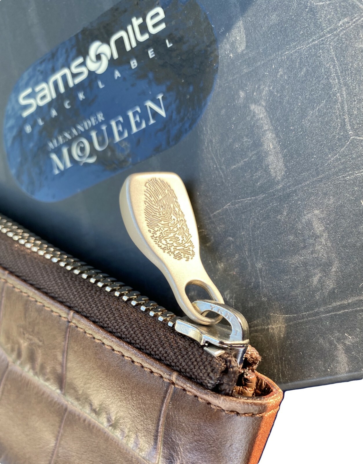 Exclusive ALEXANDER McQUEEN TRAVEL WALLET Samsonite BLACK LABEL Leather Brown image 4