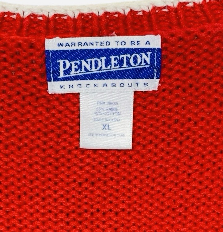 Vintage Knockabouts By Pendleton Mens XL Golf Vest Knit Button