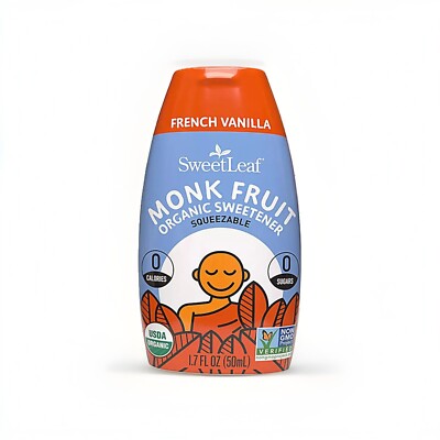 SweetLeaf French Vanilla Liquid Monk Fruit - Monk Fruit Liquid Sweetener Drops