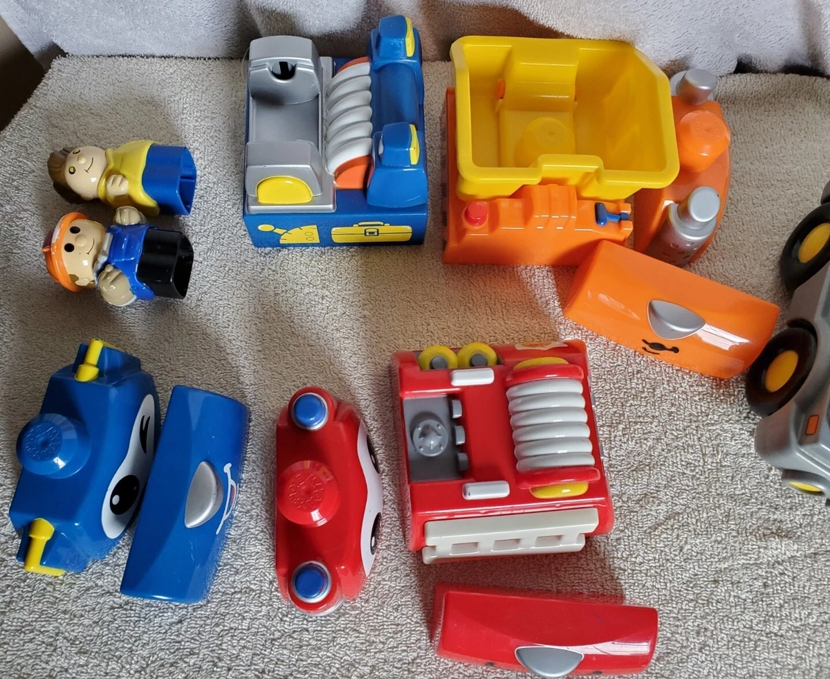 Mega Bloks First Builders Set of 3 Dump Truck Fire Truck Blue