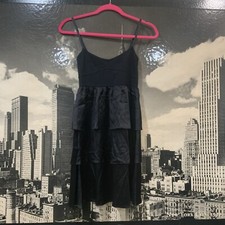 Theory Womens  Dress Size P Black Sleeveless WITH SATIN LAYERS