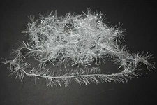 4  Yards  SILVER DAZZLE Crystal Ice Hackle Feather Replacement for Fly Tying