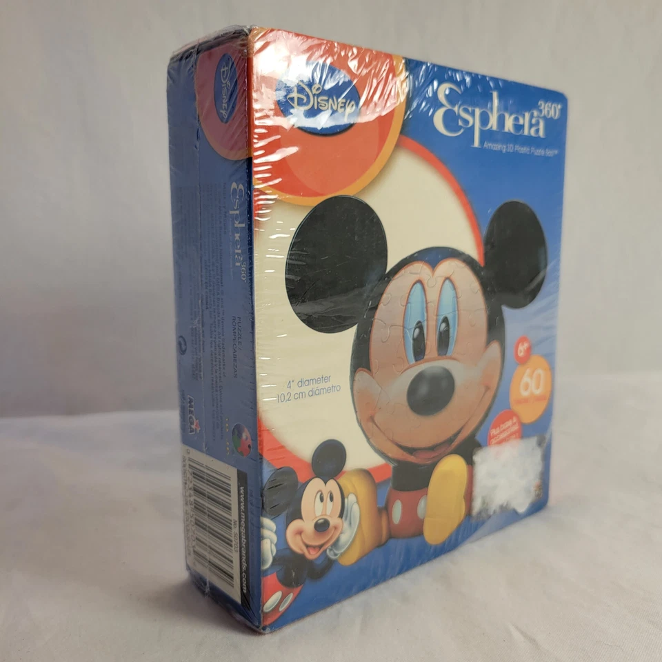 Mickey Mouse Disney Espera 360 3D Globo Bola Puzzle 60 Piezas Mega 2008 Sellado Foto 2 de 4
