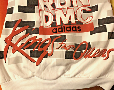 Vintage 80s RUN DMC Adidas Kings from Queens XL Sweatshirt Hip Hop