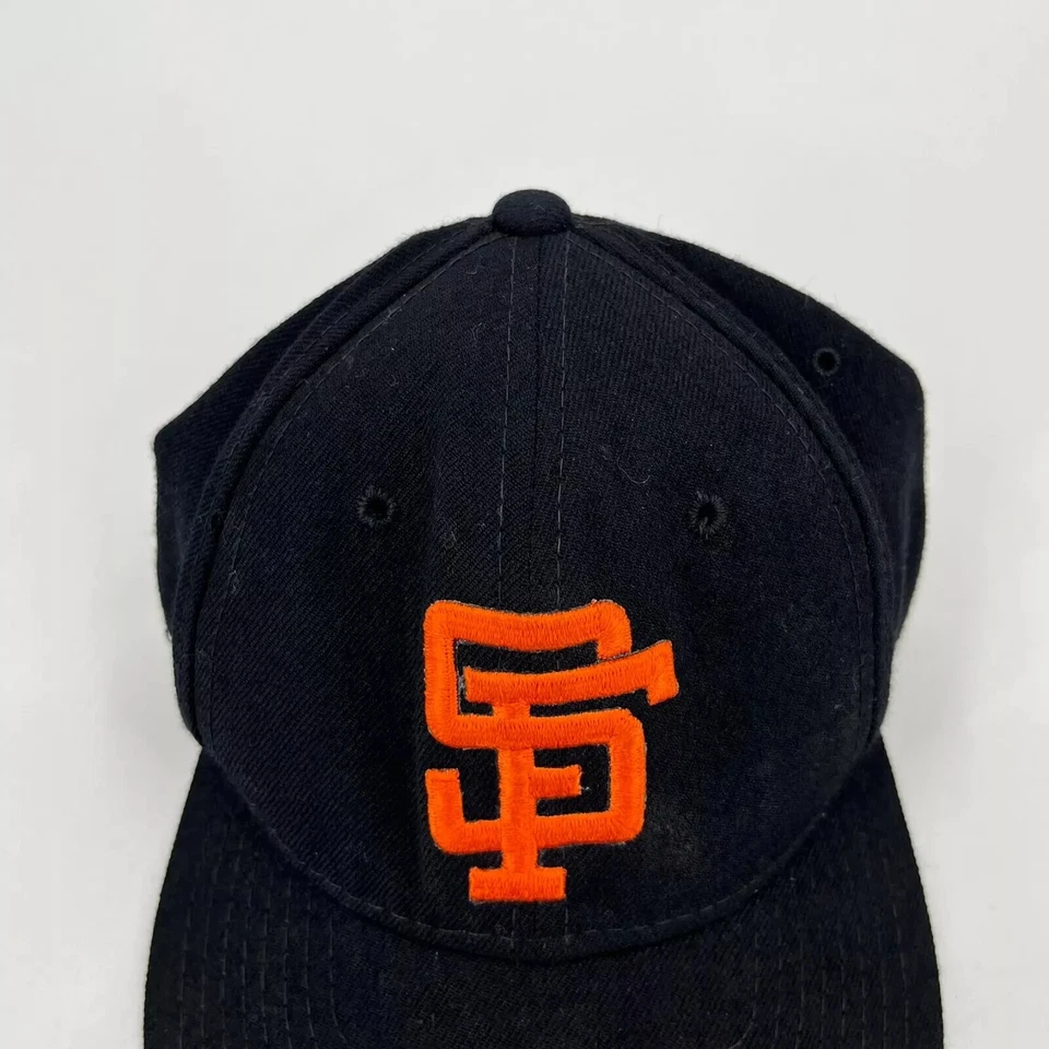 MacGregor 合身帽子成人 6 7/8 黑色旧金山巨人队 100% 羊毛复古 — 第 3/4 张图片