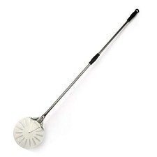 Turning Pizza Peel for Brick Oven,9" Stainless Steel Small Round Perforated P...