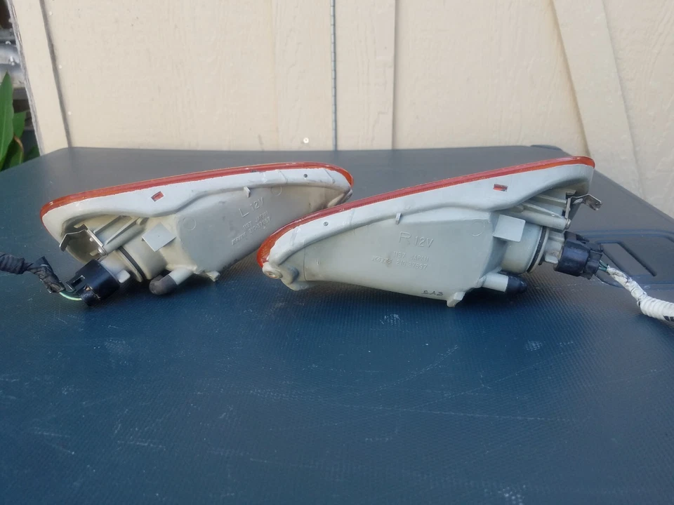 93 1993 Dodge Stealth Turn Signal Corner Lens Lights Side Markers Pair OEM - Image 4 of 4