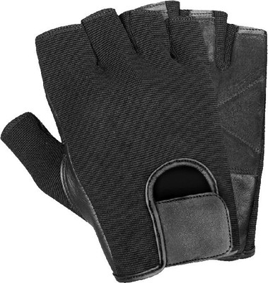 Men's SH190 Strech Top Fingerless Glove w/ Brushed Leather Palm w/ Wrist Strap