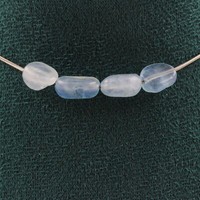 Halskette 4 Perlen Aquamarin Aus Brasilien Kette Aus Edelstahl Halskette Fem