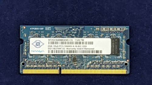 Memoria RAM para portátil 2 PIEZAS NANYA PC3-10600 2GB. 4 GB en total (2 x 2 GB) - Imagen 2 de 2