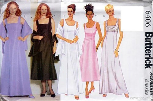 V👗4003 PATRON BUTTERICK CREATIONS ROBE DOS NU SOIREE CEREMONIE 42 AU 46