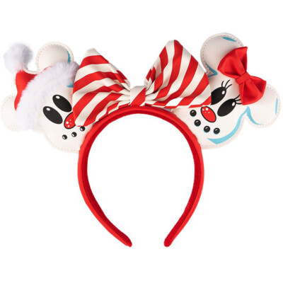 Disney Snowman Minnie ears- Red and White Loungefly x Disney Snowman Mickey and Minnie Mouse Headband  main image 4