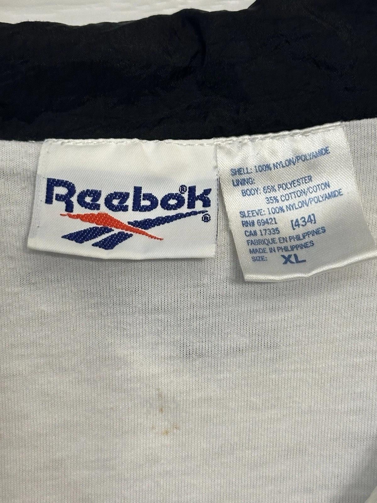 90s Reebok Track Jacket Size XL Black and White - product detail image 4