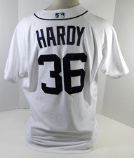 2019 Detroit Tigers Blaine Hardy #36 Game Used White Jersey 48 DP20722