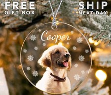 Personalized Puppy Picture Ornament, Custom Memorial Dog Ornament, Gift For Dog