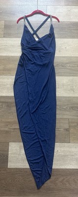 La Perla Luxury Collection Long Blue Maxi Dress Size 6 NEW NWT