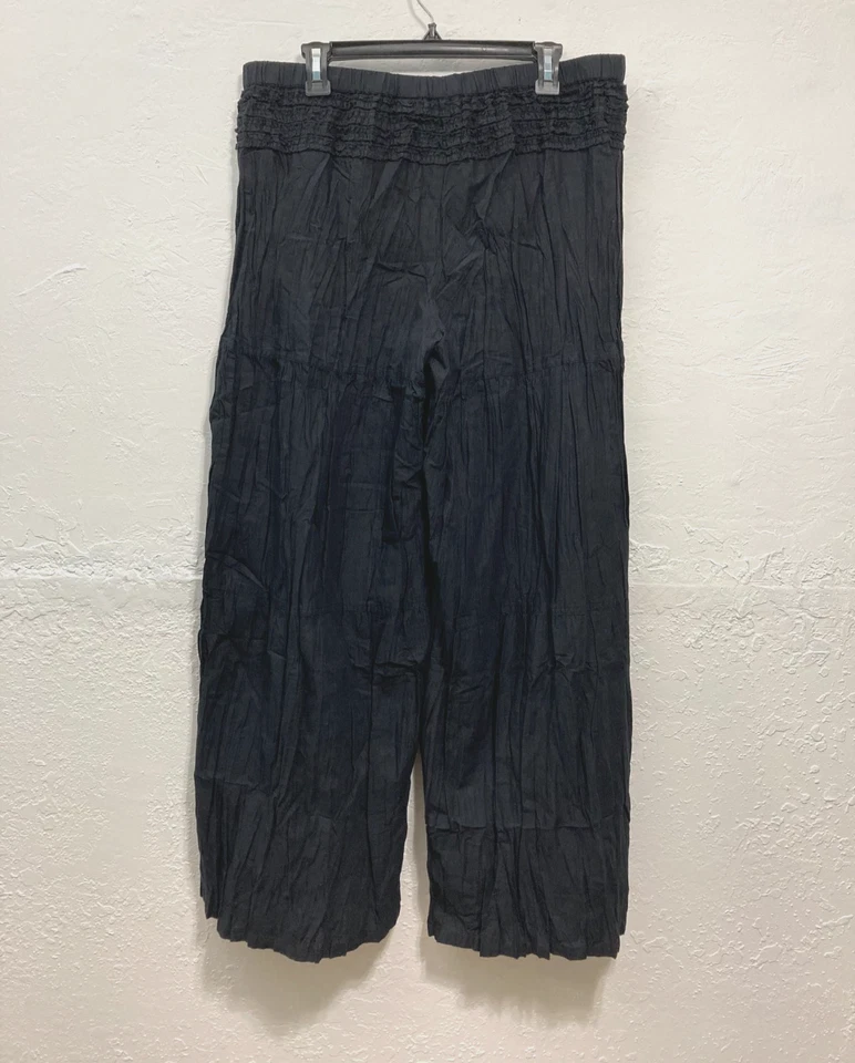 Metro стиль широкие ноги богемное брюки хиппи гранж блестки черный цыганский громоздкий L - Изображение 2 из 4