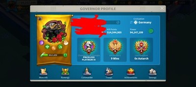 RoK Game Account