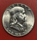 1954 S Franklin Silver Half Dollar, Choice to Gem Uncirculated.