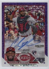 2023 Chrome Rookie Purple Speckle Refractor 26/299 Chuckie Robinson Auto 1bg9