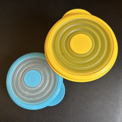 Tupperware Bungee Schüsseln Behälter Box 800 ml und 240ml flexibler Deckel 