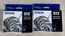 2 New Sealed Epson 212 Black Ink Cartridge T212120 Exp 03/2029