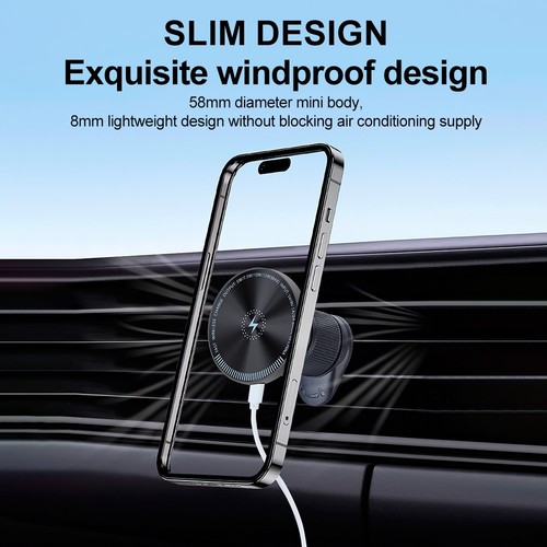 MagSafe Car Phone Holder Magnetic 15W Wireless Car Charger for iPhone 15 14 13 - Picture 21 of 24