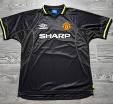 UMBRO MANCHESTER UNITED 1998-99 third FOOTBALL SHIRT SOCCER JERSEY Sharp sz XL