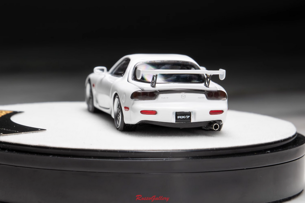 PGM 1:64 Mazda RX7 FD3 White Limited Edition Alloy Boutique Fully