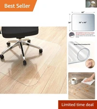 Sleek 48"x36" PVC Chair Mat - Modern Protection for Hard Floors, Not for Carpet