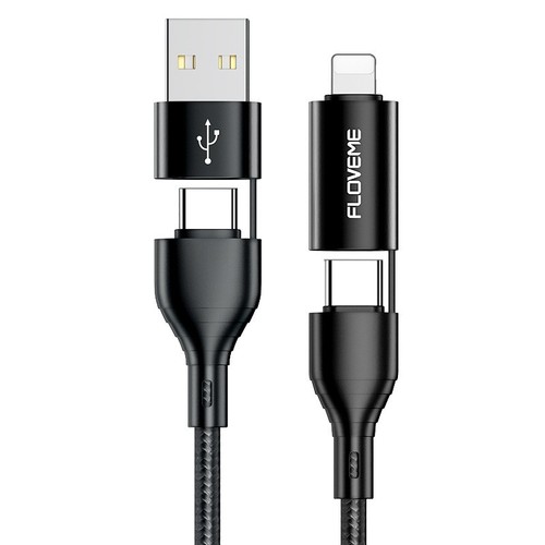 New 4-in-1 Mobile Phone Data Cable Wish3A Fast Charging Braided Data Cable - 第 2/4 張圖片