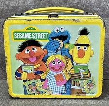 Vintage 1979 Aladdin Industries Sesame Street Metal Lunchbox Big Bird Bert Ernie