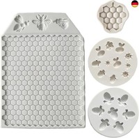 4 StüCke Fondant Silikonform, Wabe Silikonform, Wabe Form Silikonform, Einfach