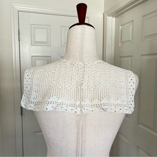 Vintage Crochet Lace Square Collar Accessory
