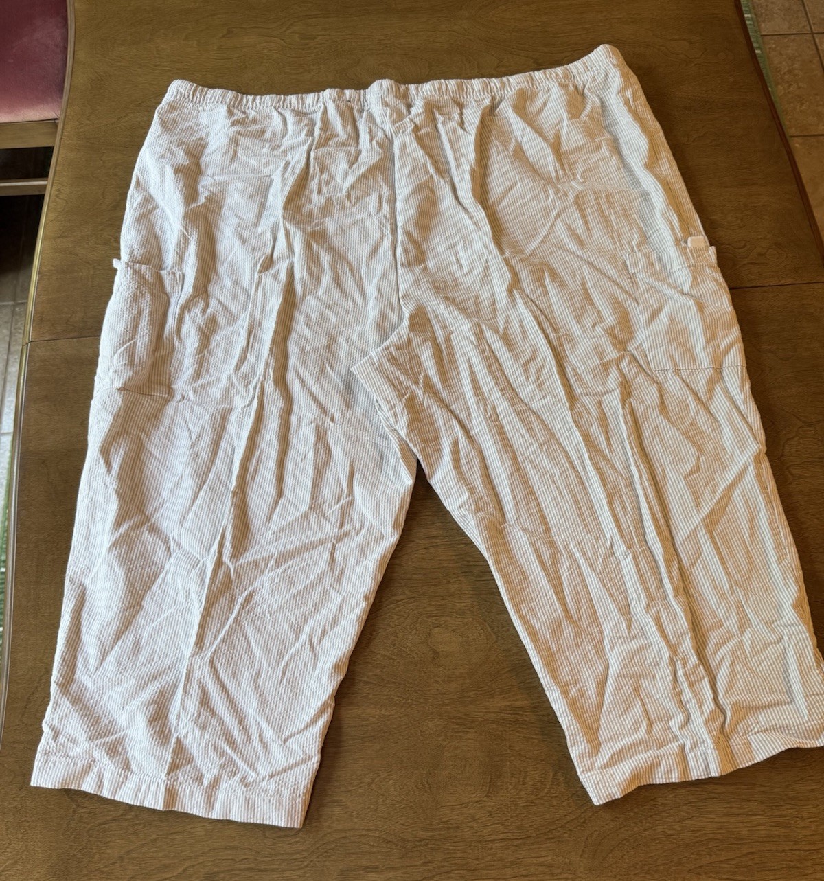 Basic Editions 100% Cotton Pull On Cropped Pants … - image 10