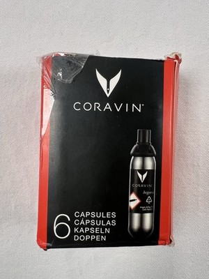 Coravin Argon Gas Capsules (Pack of 6) Black