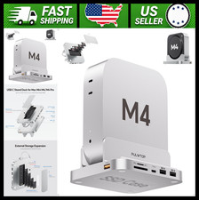 Mac mini Dock with 4TB M.2 SSD Enclosure, USB-C Hub Stand, 8-in-1 Aluminum