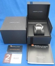 Hamilton Jazzmaster Chronograph Quartz Mens Watch Black Strap Timepiece