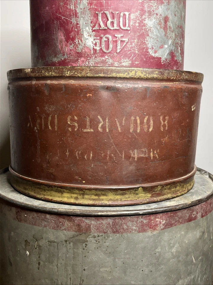 Set of 3 Antique Primitive Metal Dry Grain Measures Original General Store ! - Image 4 of 4