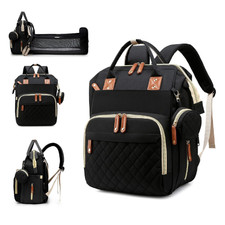 Baby Diaper Backpack with Changing Pad, Waterproof, USB Port, Insulated Pockets