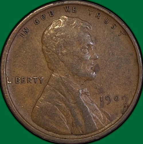 1909-VDB Lincoln Wheat Cent Extremely Fine XF Coin #36144