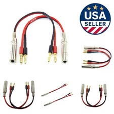 High-Quality 1/4 TS to Banana Plug Adapter Cable 8-Inch 2-Pack for Speakers