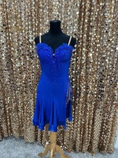 Elegant Blue Latin Rhythm Country Ballroom Dress