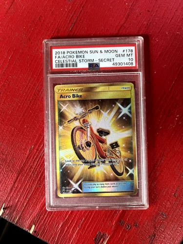 POKEMON CELESTIAL STORM ACRO BIKE #178 SECRET/HYPER RARE PSA 10