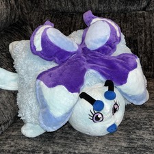 Pillow Pets Blue Purple Butterfly Plush 18x12  2009 Foldable Pillow Stuffed Toy
