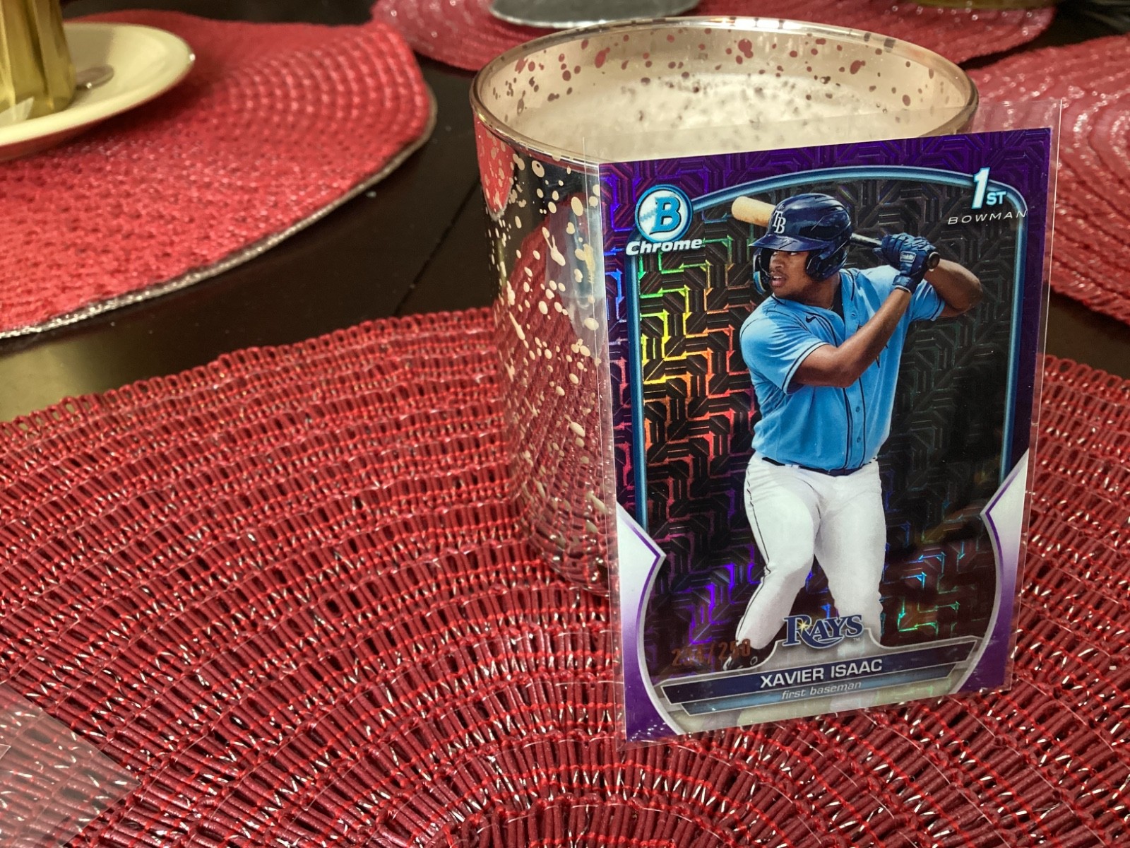 2023 Bowman - Chrome Prospects Xavier Isaac #BCP-145 Purple Refractor /250 (RC)