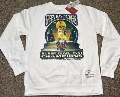 NEW Mitchell & Ness NFL Super Bowl Champs Green Bay Packers Crewneck (Large)