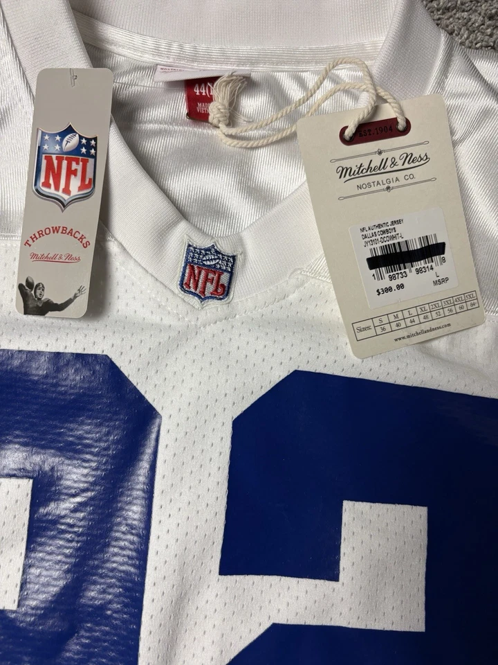 Camiseta MITCHELL & NESS AUTÊNTICA EMMITT SMITH L DALLAS COWBOYS US$ 300 nova com etiquetas - Imagem 2 de 4